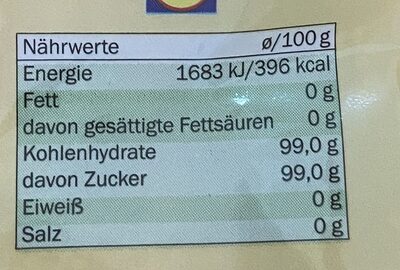 Brauner Rohr-Rohzucker - Valori nutrizionali - de