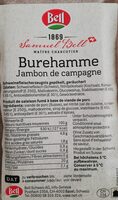 Burehamme Jambon - Ingredienti - fr