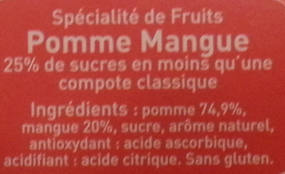 Pom' Potes - Pomme Mangue - édition limitée - Ingredienti - fr