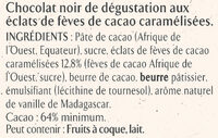 NESTLE L'ATELIER Carrés Dégustation Eclat Noir 192g - Ingredienti - fr