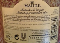 Maille, Whole Grain Mustard - Valori nutrizionali