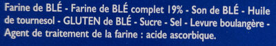 Tartines de Pain Blé Complet - Ingredienti - fr