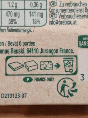 Le Brebiou des Pyrénées - Istruzioni per il riciclaggio e/o informazioni sull'imballaggio - fr