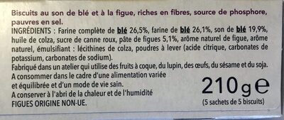 Biscuits Figue et son - Ingredienti - fr