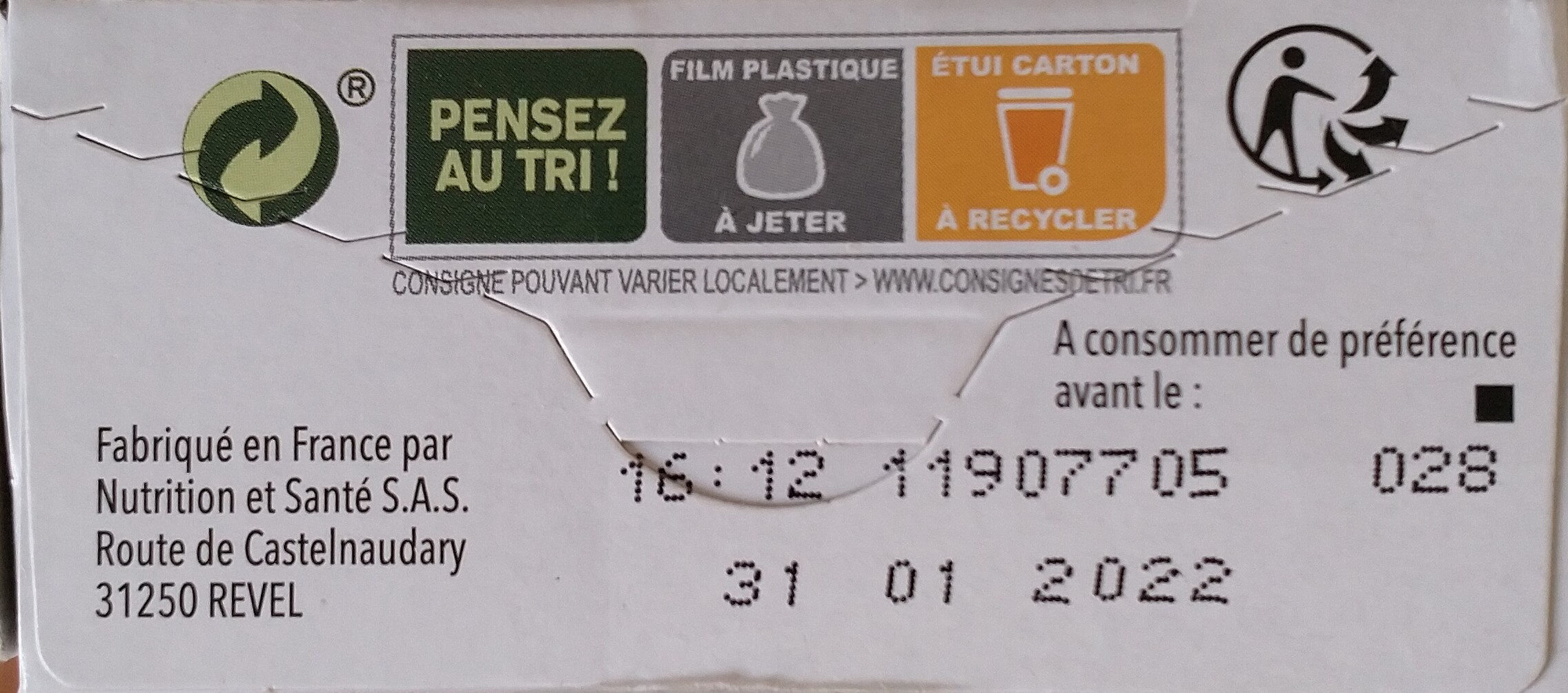 Biscuits Figue et son - Istruzioni per il riciclaggio e/o informazioni sull'imballaggio - fr