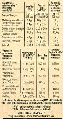 NESTLE GOLDEN GRAHAMS Céréales 375g - Valori nutrizionali - fr