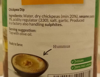 HUMMUS Chickpea Dip - Ingredienti - en