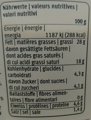 Frischkäse, Kräuter & Knoblauch - Valori nutrizionali - fr