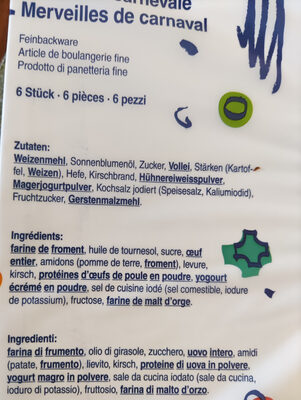 Fasnachtschüechli - Ingredienti - de