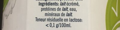 High protein Milk drink 0.1% - Ingredienti - fr