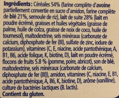 Baby cereals - Ingredienti - fr