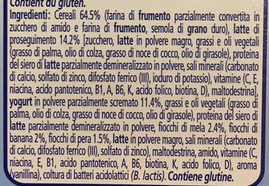 Baby cereals yogurt (banane, pomme, poire) - Ingredienti - it