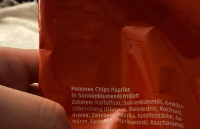 Paprika Chips - Ingredienti - de