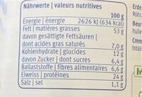 CREAMY Beurre de cacahuètes - Valori nutrizionali - de
