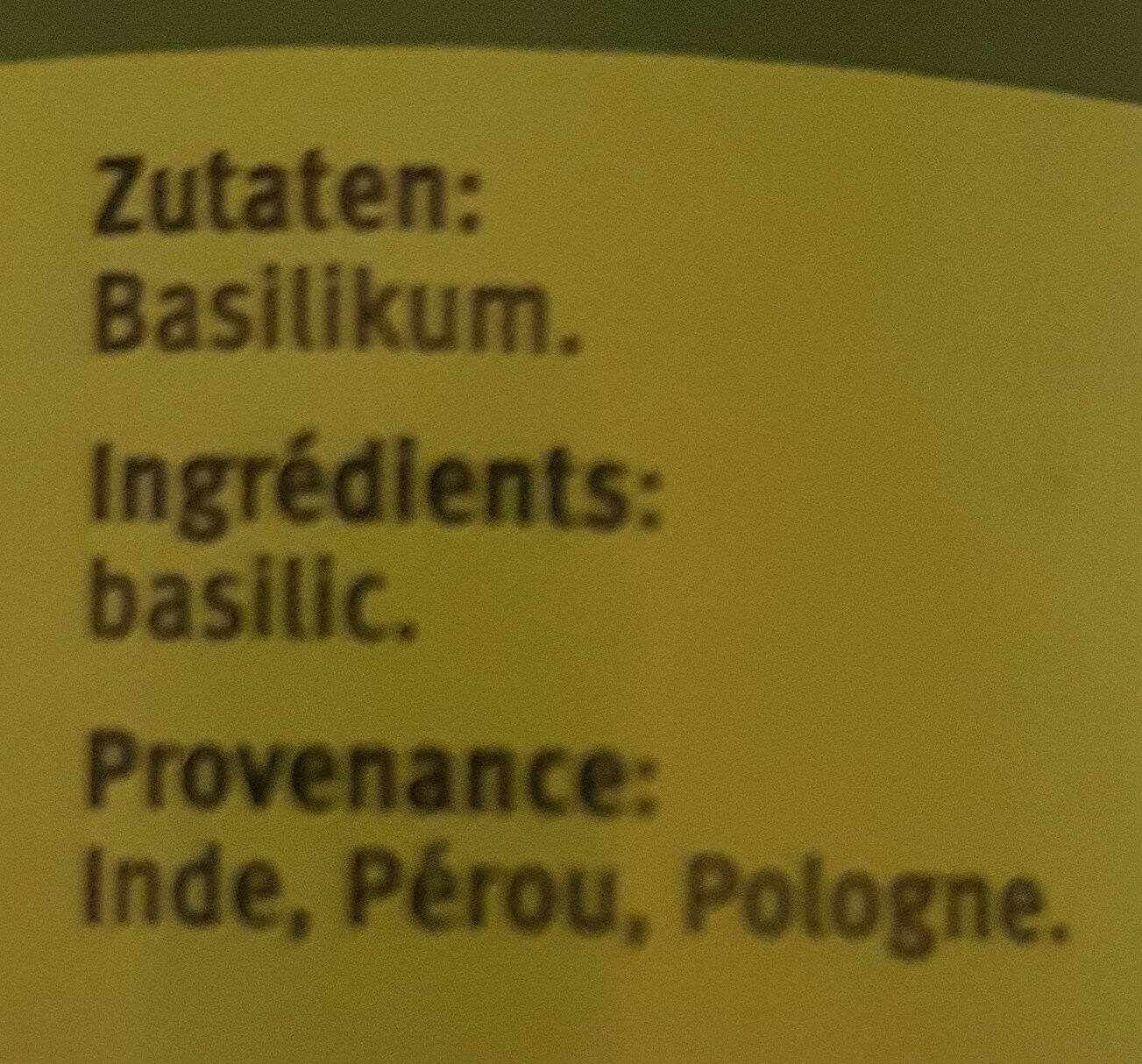 Basilic lyophilisé - Ingredienti - fr