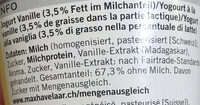 Yogourt vanille, ferme - Ingredienti - de