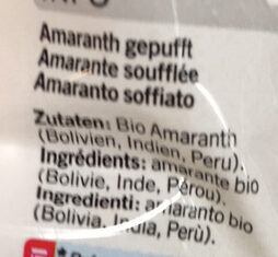 Amaranthpops - Ingredienti - fr