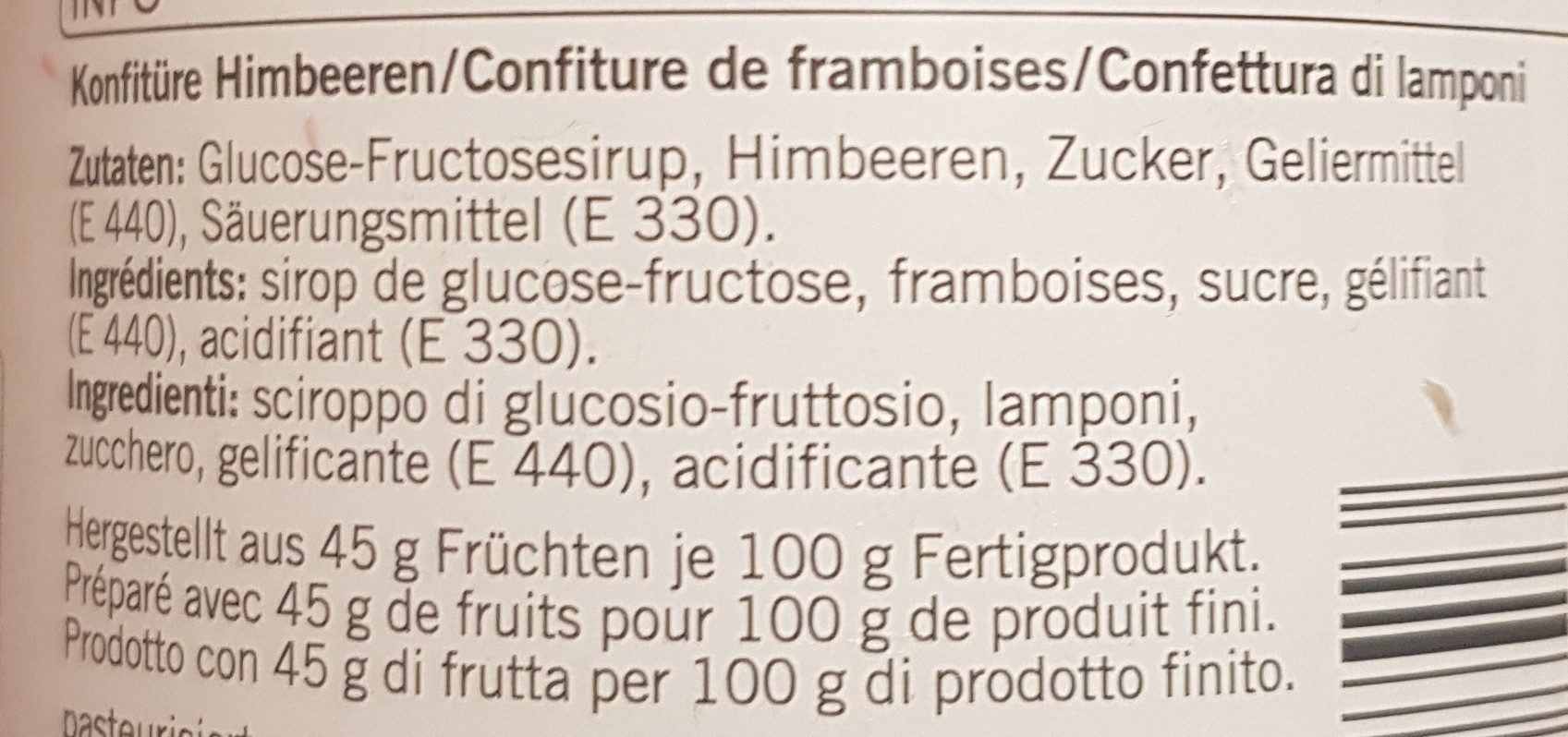 Confiture - Ingredienti - fr