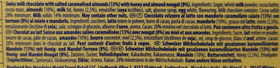 Toblerone crunchy almonds - Ingredienti - de