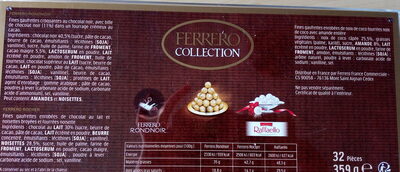 Ferrero collection assortiment de chocolats boite de 32 pieces - Ingredienti - fr