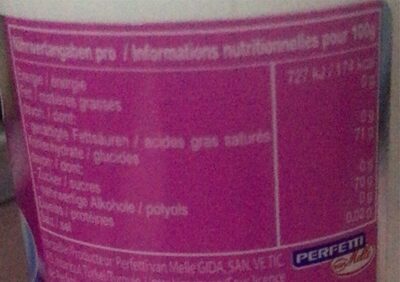 Chewing gum mentos - Valori nutrizionali - fr